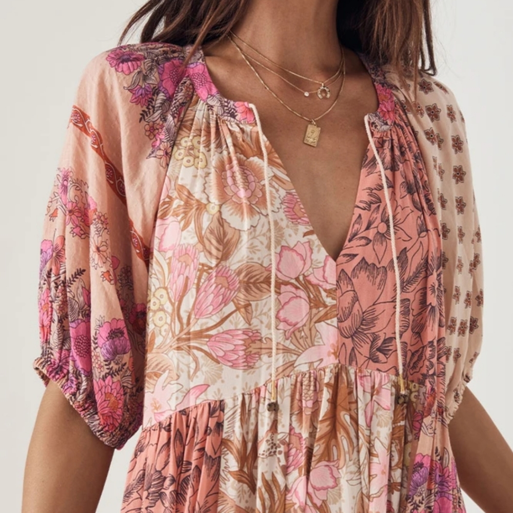 NWT Spell Renew Patchwork Gown